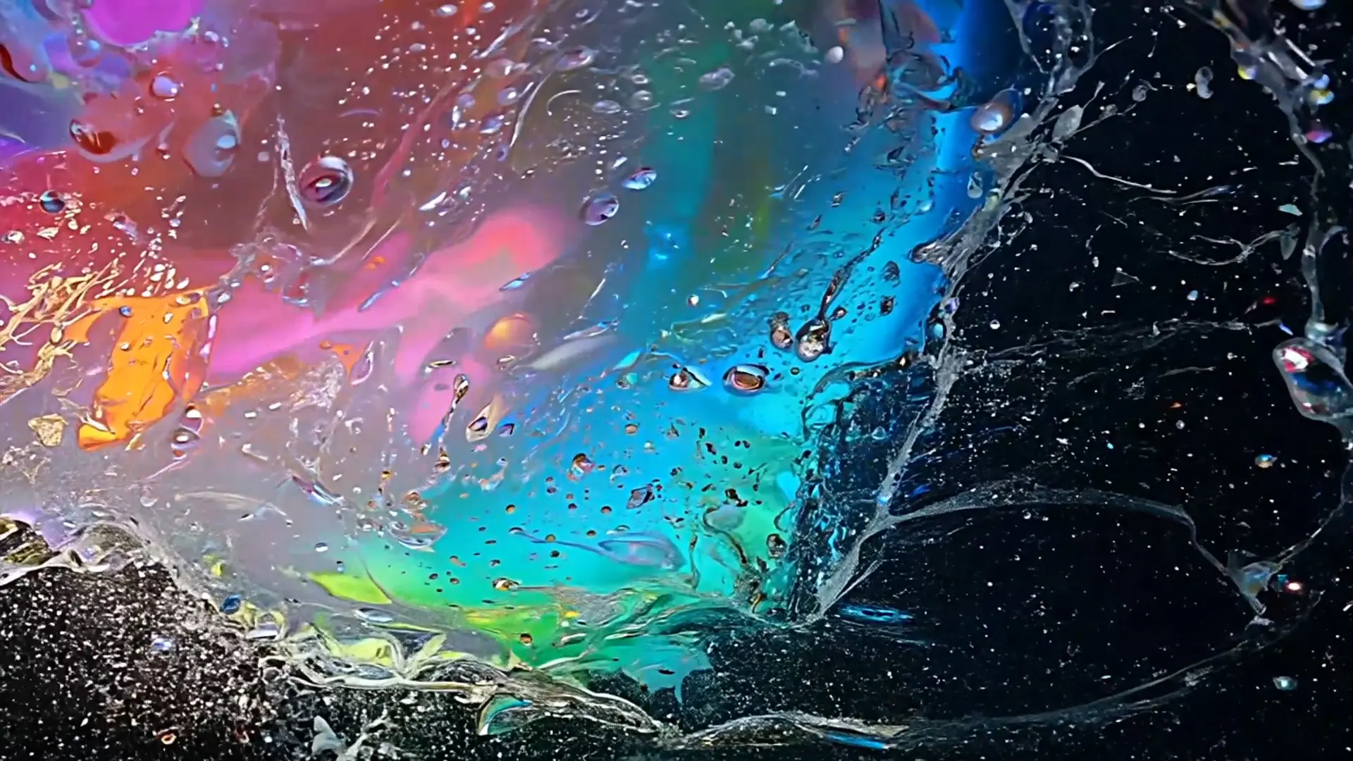 Vibrant Rainbow Splash Background for Promo Videos